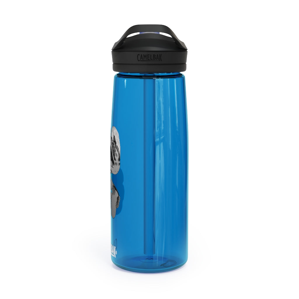 Shamrock CamelBak Eddy® Water Bottle in 20oz and 25oz sizes, showcasing its robust design and spill-proof valve.