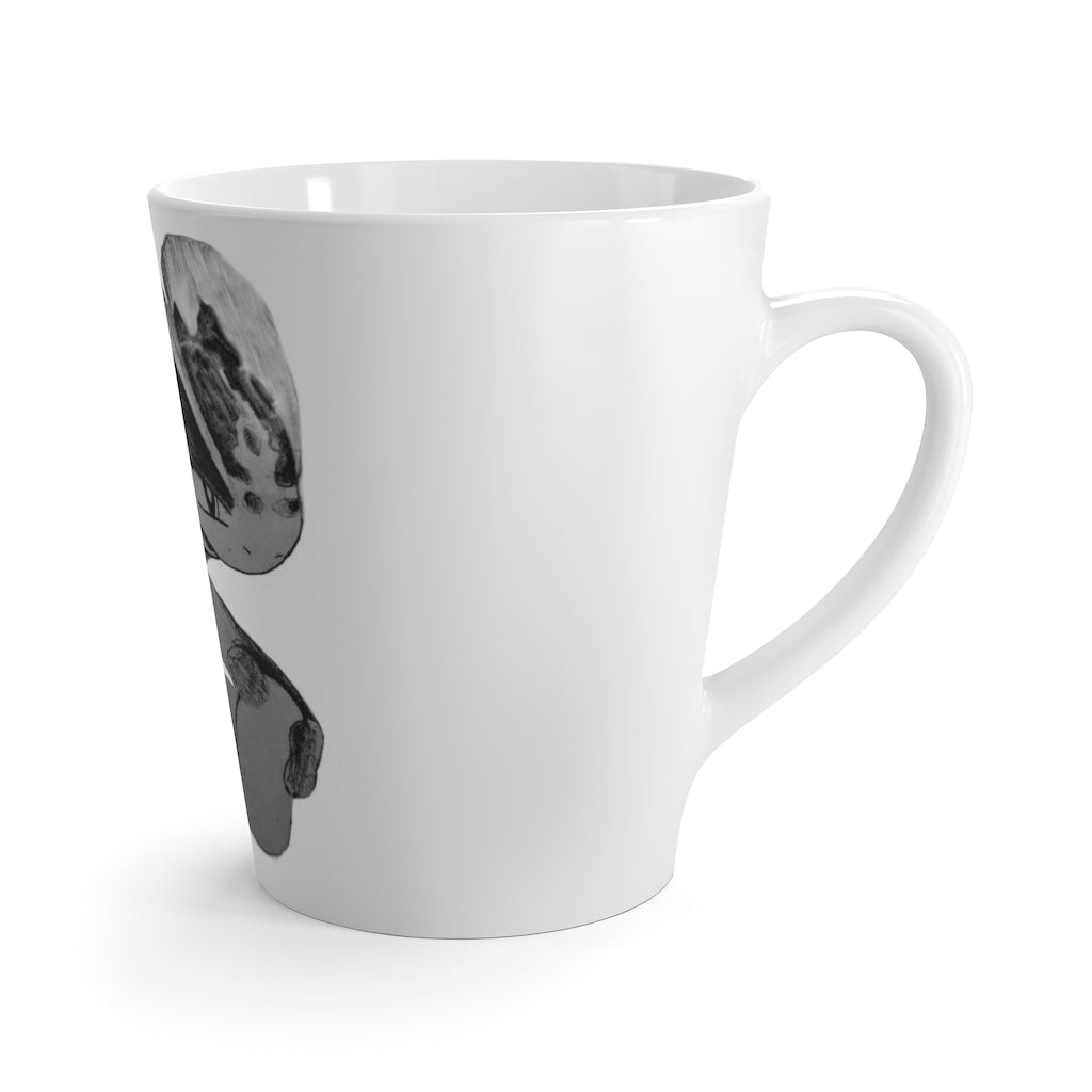 A stylish Shamrock Latte Mug made of durable white ceramic with a C-handle, featuring high-quality sublimation printing.