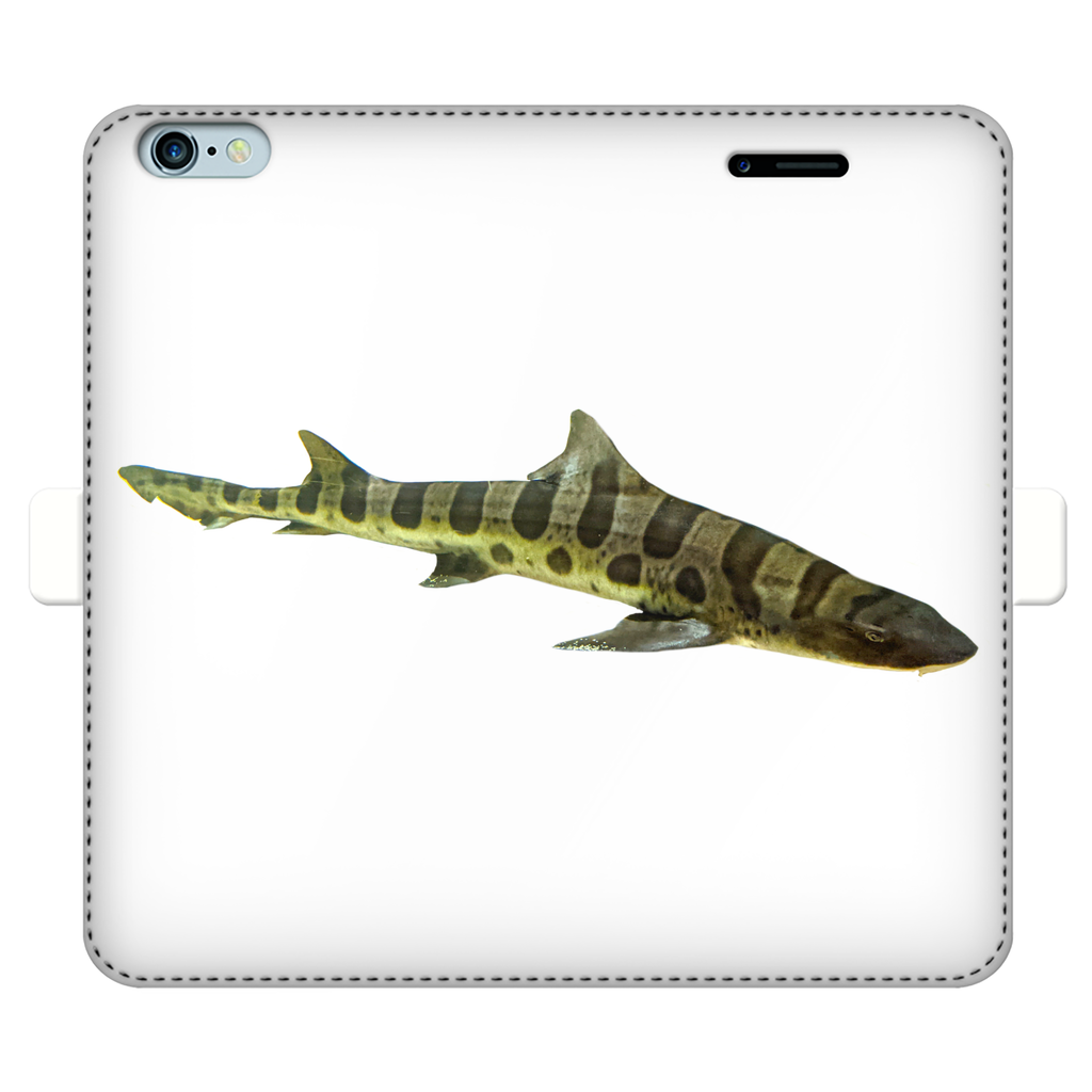 Shark Fully Printed Wallet Cases showcasing vibrant designs, made of faux leather with a magnetic closure, suitable for iPhone and Samsung S-series.