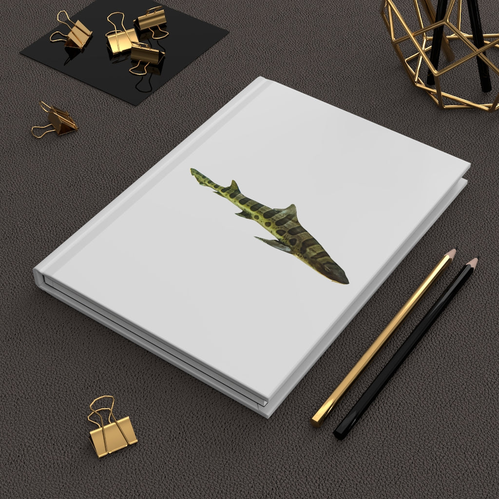 Shark Hardcover Journal Matte with customizable cover and lined pages, showcasing a sleek design and durable hardcover.