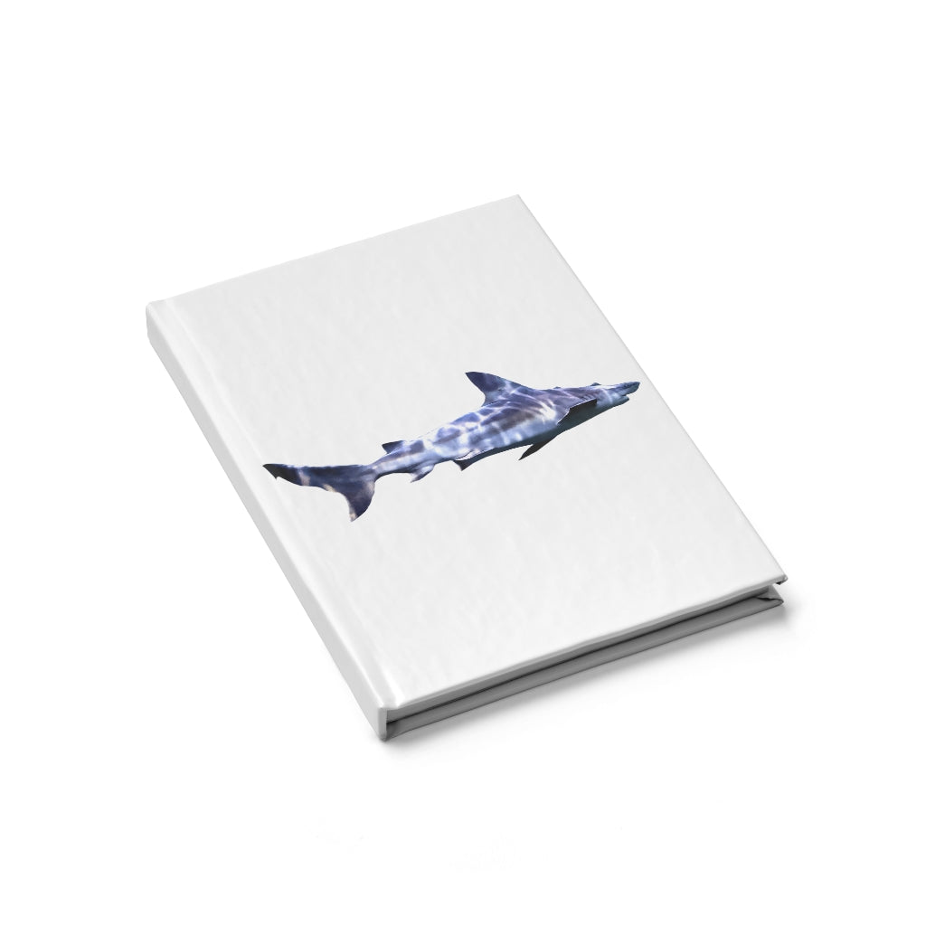 Shark Journal - Blank with hardcover and colorful wraparound print, showcasing its blank pages for creativity.