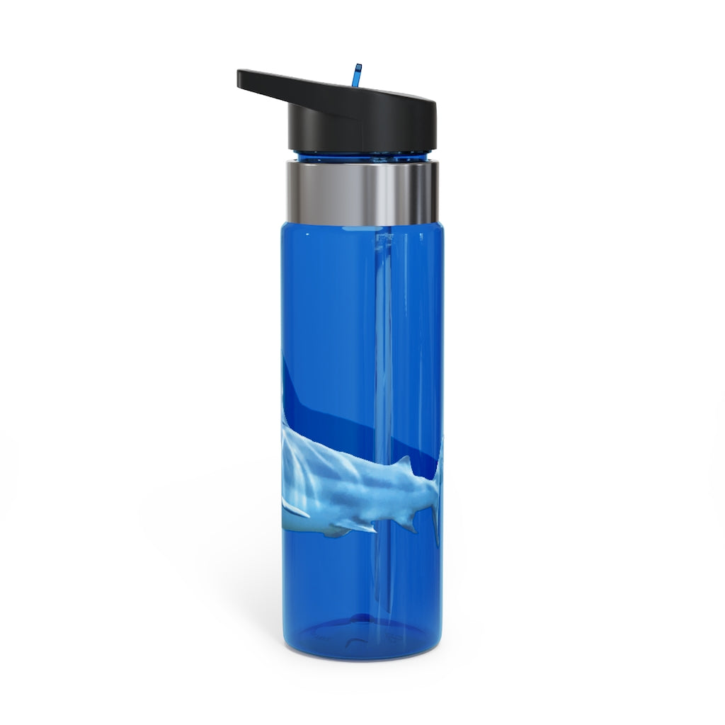 Shark Kensington Tritan™ Sport Bottle in vibrant colors with a carabiner hook, showcasing its durable design and spill-resistant lid.