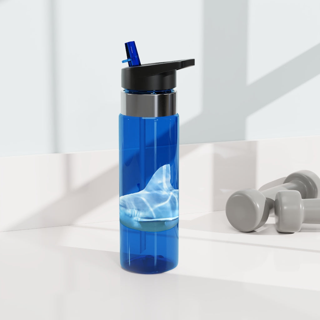 Shark Kensington Tritan™ Sport Bottle in vibrant colors with a carabiner hook, showcasing its durable design and spill-resistant lid.