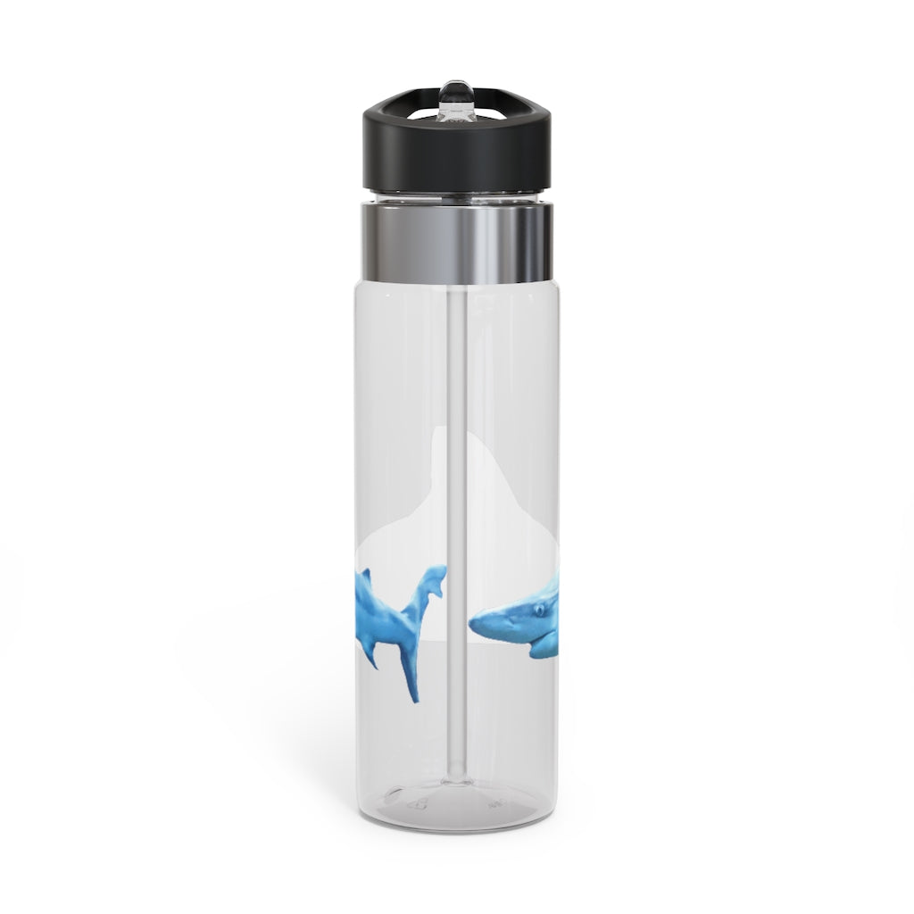 Shark Kensington Tritan™ Sport Bottle in vibrant colors with a carabiner hook, showcasing its durable design and spill-resistant lid.