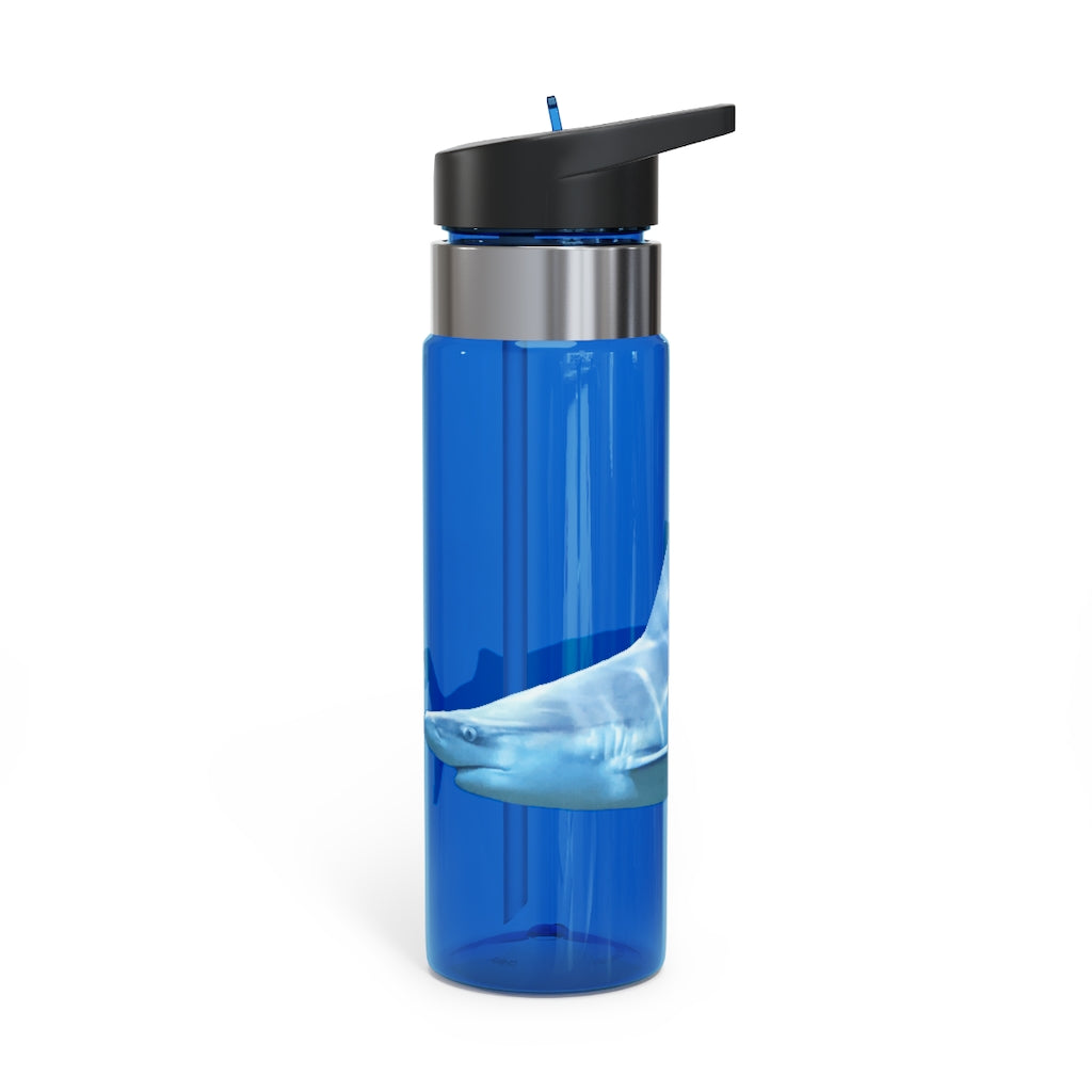 Shark Kensington Tritan™ Sport Bottle in vibrant colors with a carabiner hook, showcasing its durable design and spill-resistant lid.