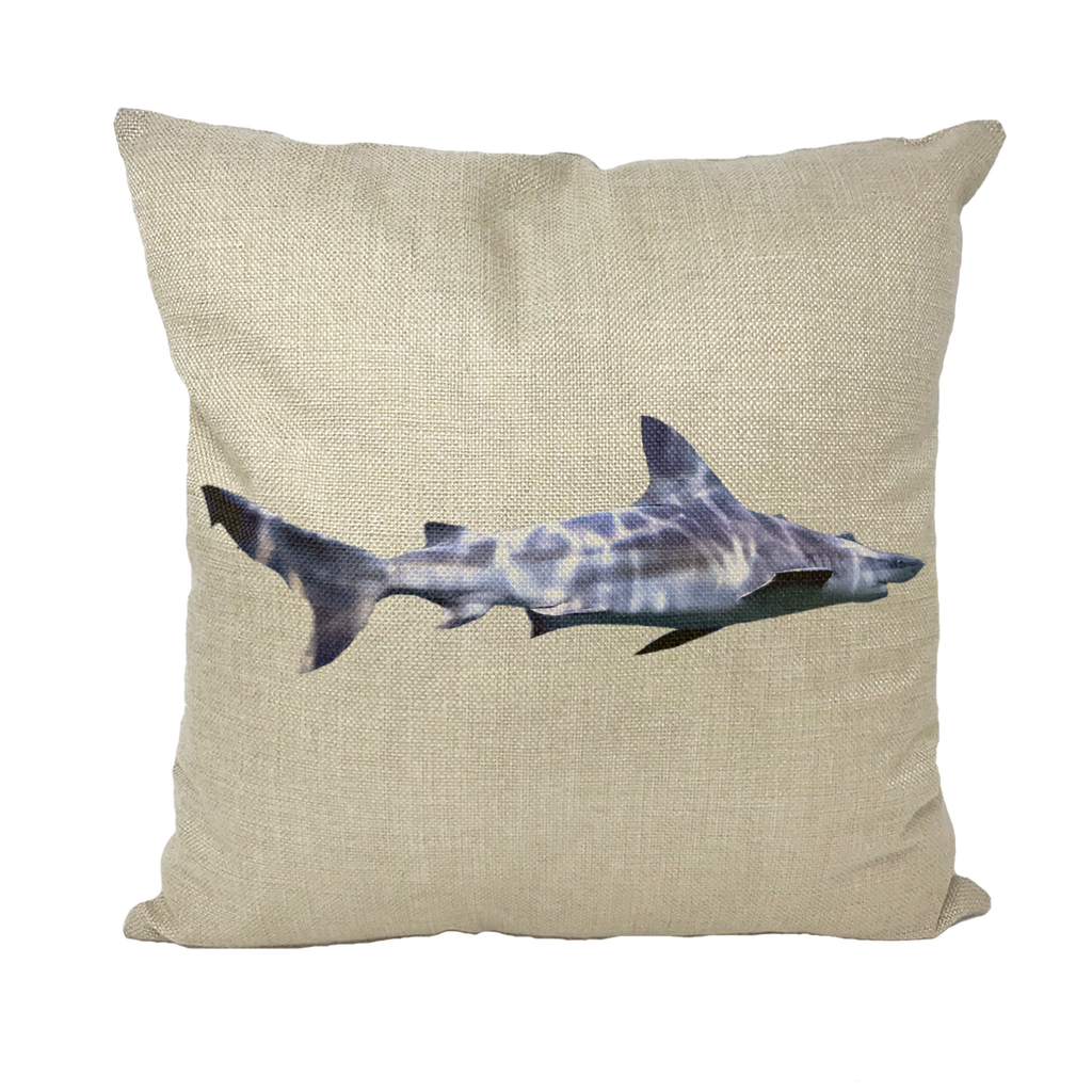 Stylish Shark Throw Pillows in various materials, showcasing vibrant designs and textures, perfect for home decor.