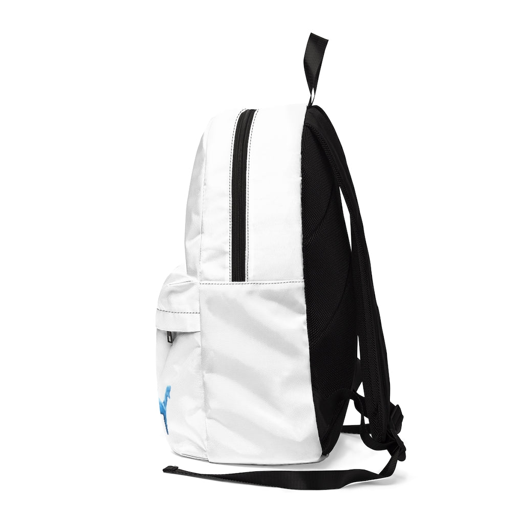 Shark Unisex Classic Backpack in various colors, showcasing its durable nylon material and adjustable straps.