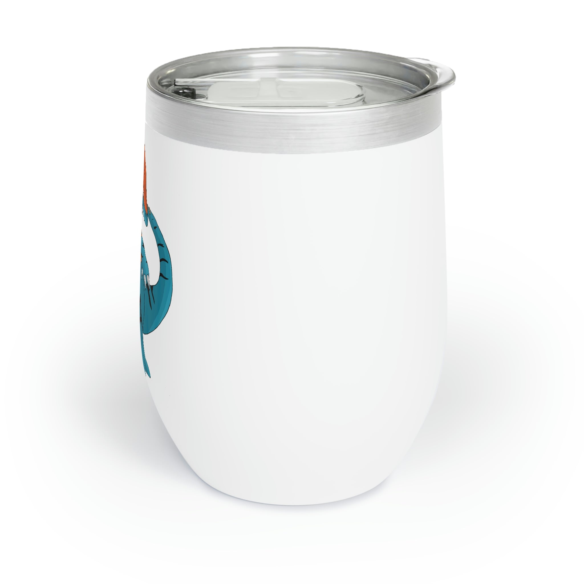 Shirei Chill Wine Tumbler in stainless steel with a customizable design, showcasing its double-insulated walls and stemless shape.