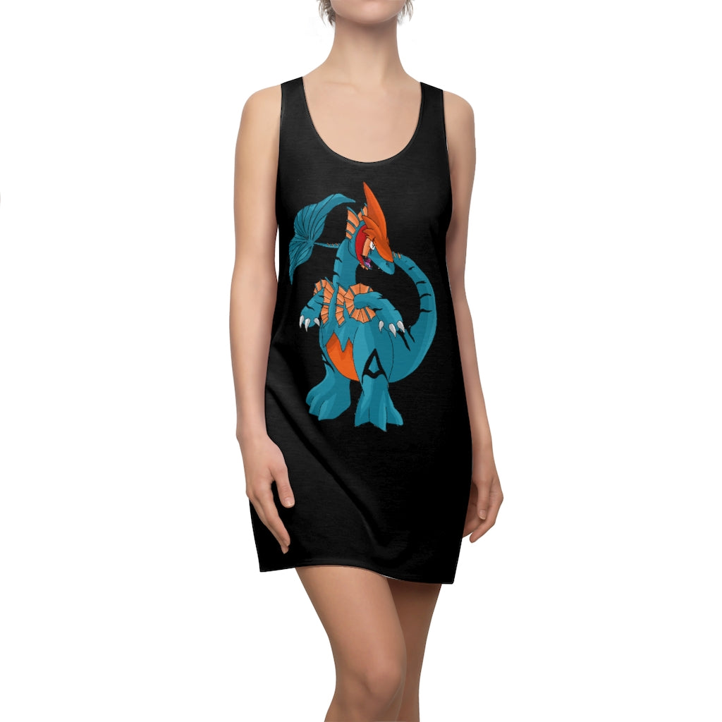 Shirei Women's Cut & Sew Racerback Dress showcasing a stylish and feminine design with a sporty fit.