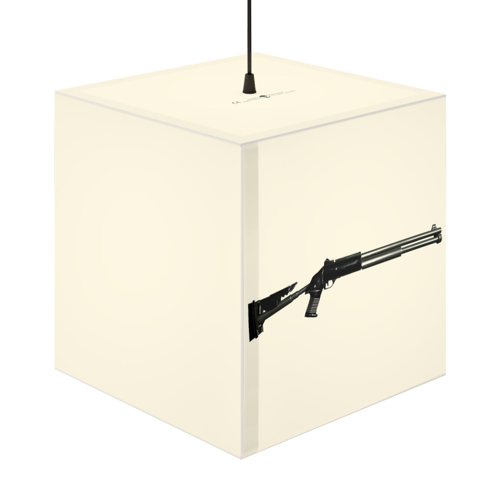 A stylish Shotgun Light Cube Lamp in two sizes, showcasing its unique cube design and soft glow, perfect for home or shop decor.