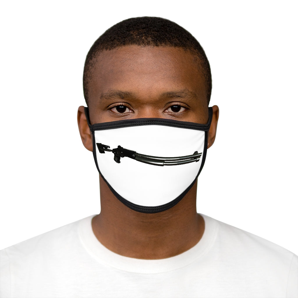 Shotgun Mixed-Fabric Face Mask featuring a black outer edge and comfortable cotton interior, designed for everyday use.