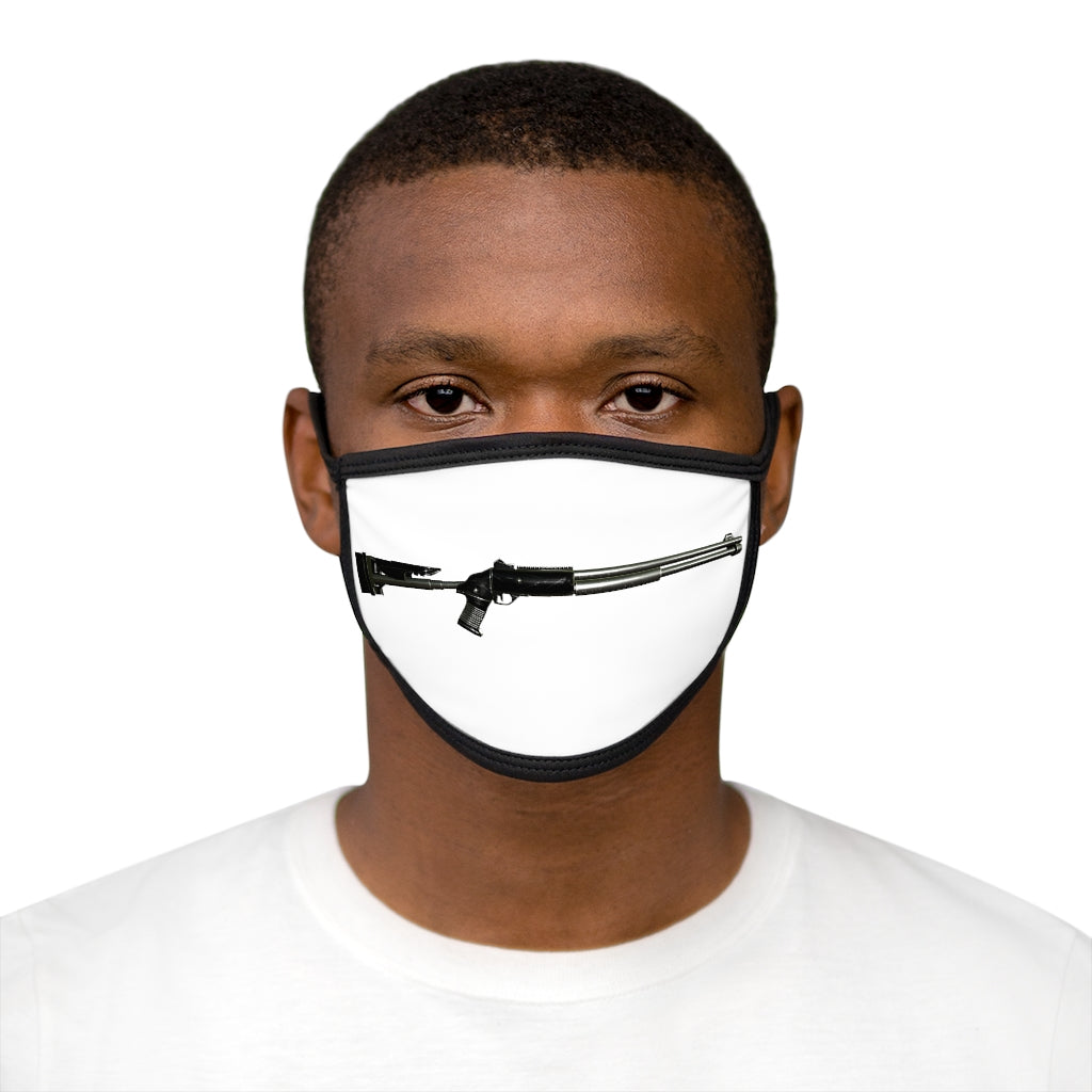 Shotgun Mixed-Fabric Face Mask featuring a black outer edge and comfortable cotton interior, designed for everyday use.