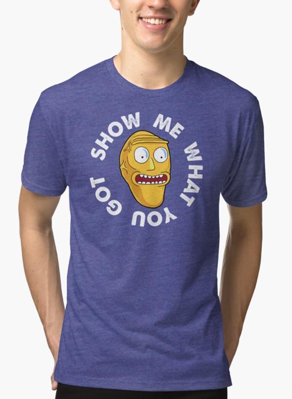 SHOW ME WHAT YOU GOT 2 Purple T-shirt featuring half sleeves and vibrant design, made from 100% soft cotton.