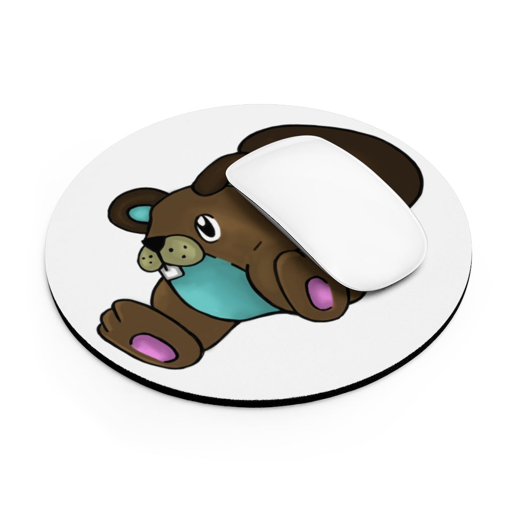 Showchu Mouse Pad in round and rectangular shapes with vibrant designs and non-slip rubber bottom.