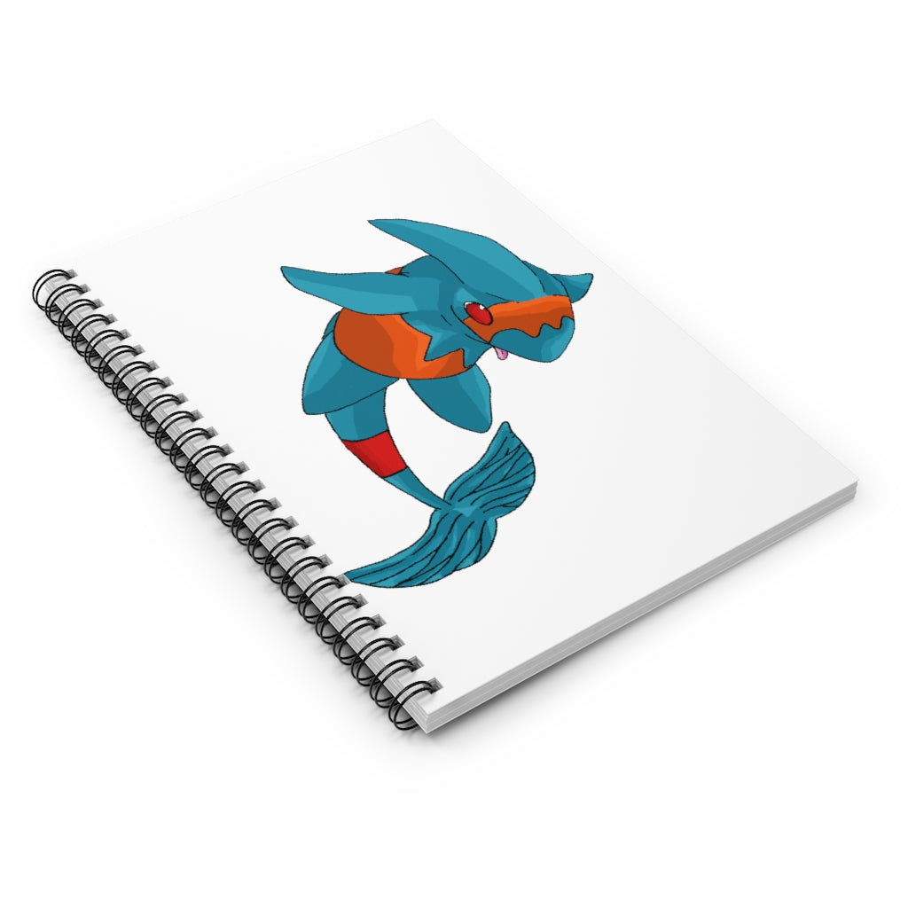 Shrei Spiral Notebook with ruled line pages and a colorful printed cover, showcasing its durable design.