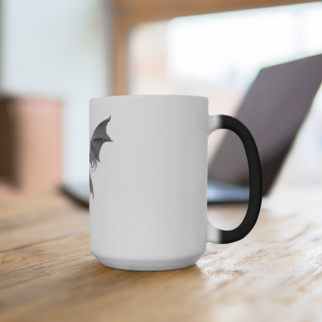 Silvanny Color Changing Mug showcasing its color transformation with a warm beverage inside.