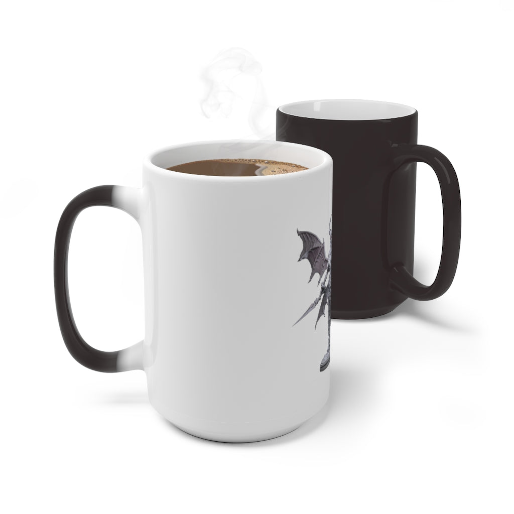 Silvanny Color Changing Mug showcasing its color transformation with a warm beverage inside.