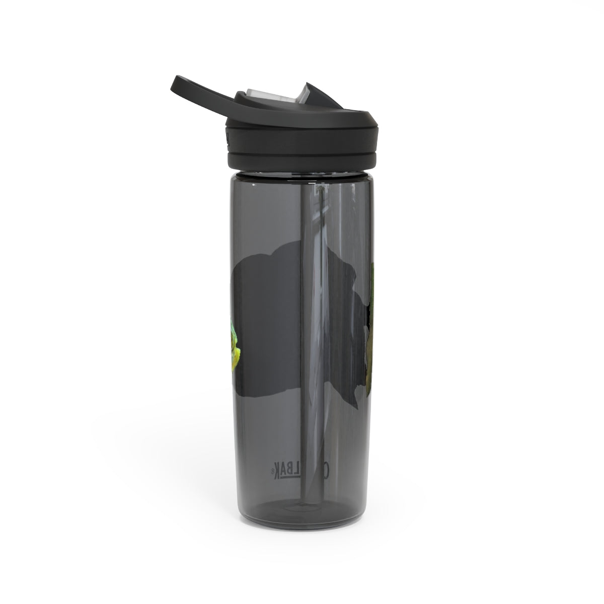 Silver and Spec Fish CamelBak Eddy® Water Bottle in 20oz and 25oz sizes, showcasing its durable Tritan™ material and spill-proof design.