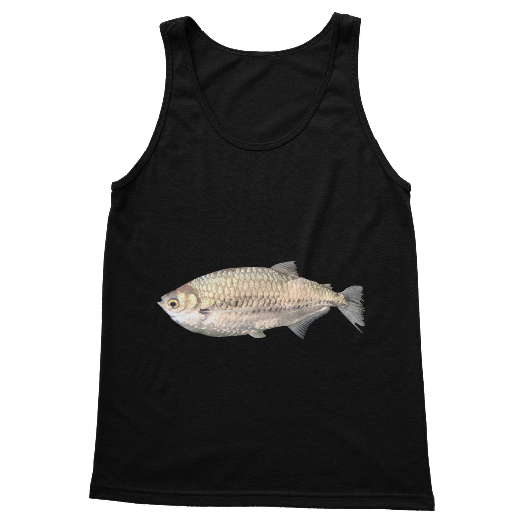 Silver Fish Classic Adult Vest Top in various colors, showcasing its unisex design and high-quality fabric.