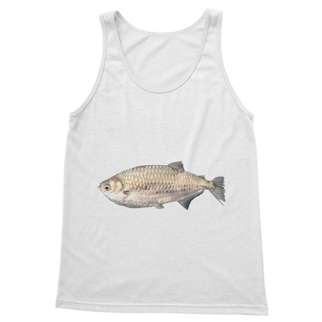 Silver Fish Classic Adult Vest Top in various colors, showcasing its unisex design and high-quality fabric.