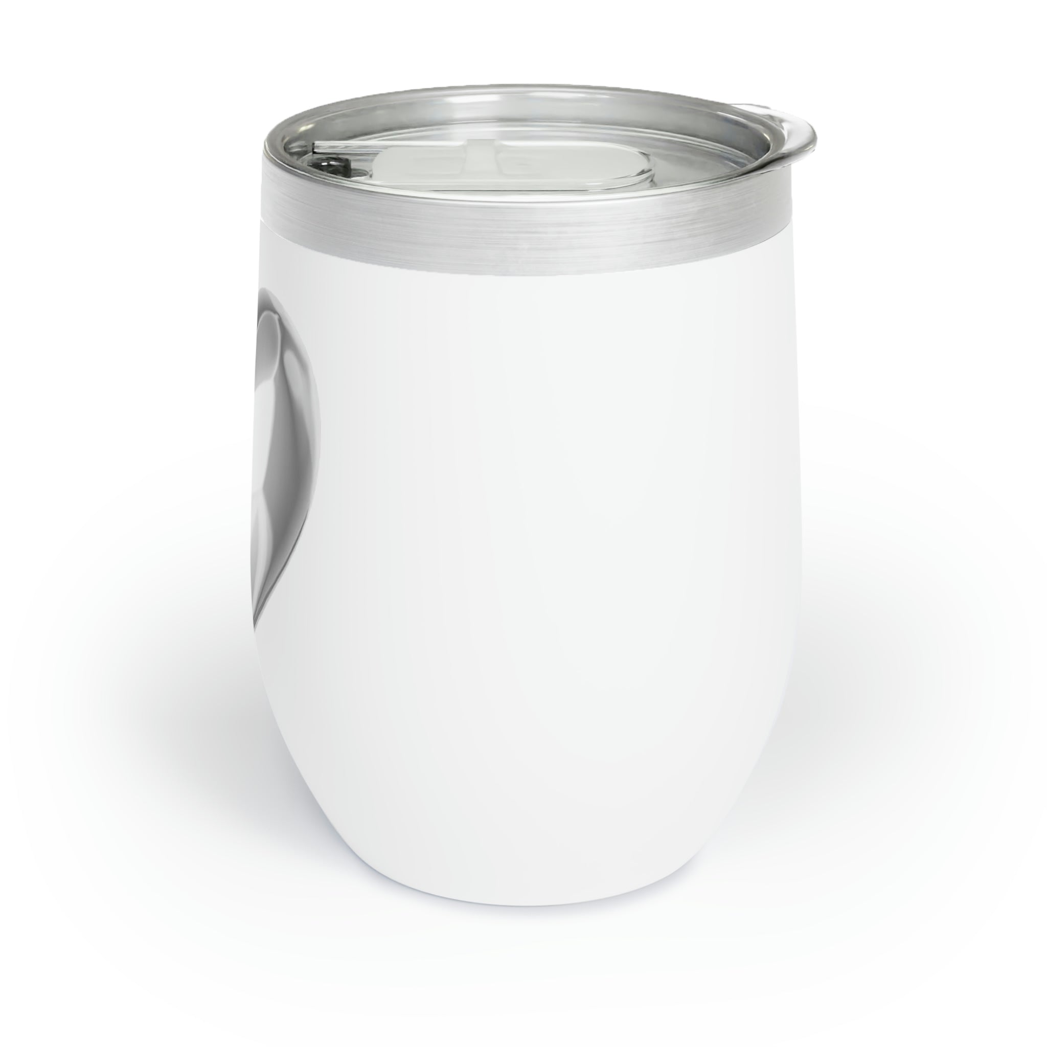 Silver Heart Chill Wine Tumbler with double-insulated walls, showcasing a sleek stainless steel design perfect for wine lovers.