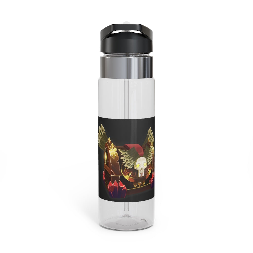 Skeleton Chest Kensington Tritan™ Sport Bottle, 20oz, featuring a durable design with a carabiner hook and spill-resistant lid.