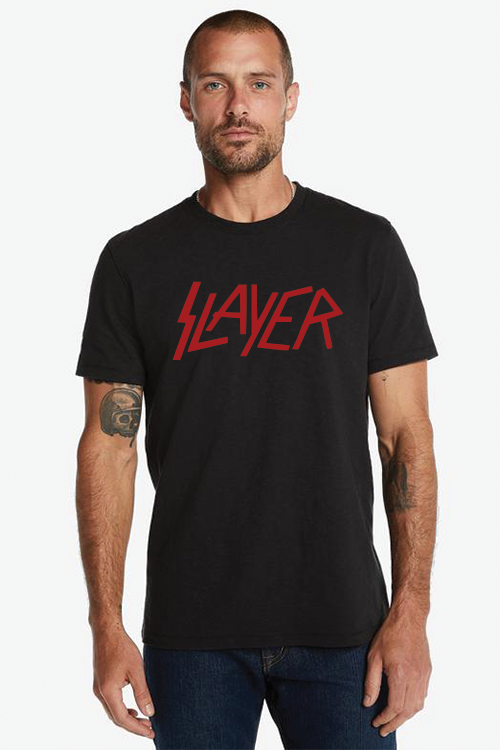 A stylish Slayer T-Shirt made from soft ring-spun cotton, featuring a unisex design suitable for all.