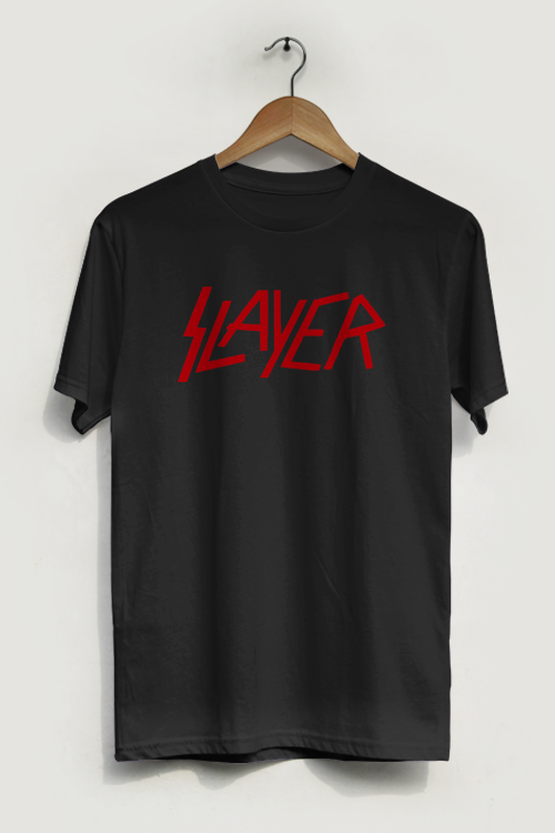 A stylish Slayer T-Shirt made from soft ring-spun cotton, featuring a unisex design suitable for all.