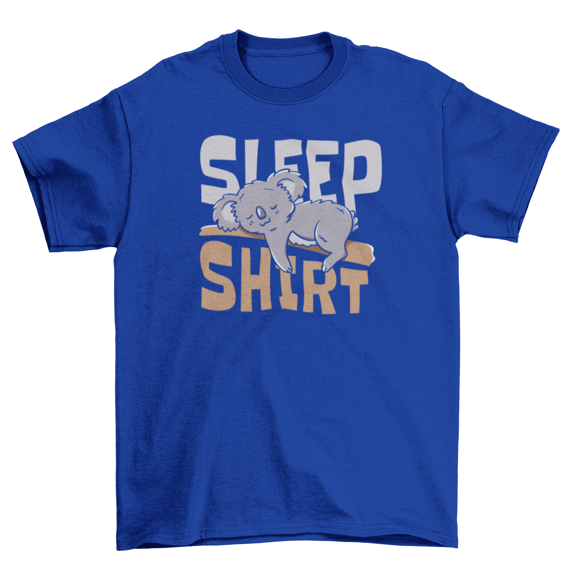 A cozy sleep shirt t-shirt featuring a cute koala design with the caption 'Sleep Shirt'.