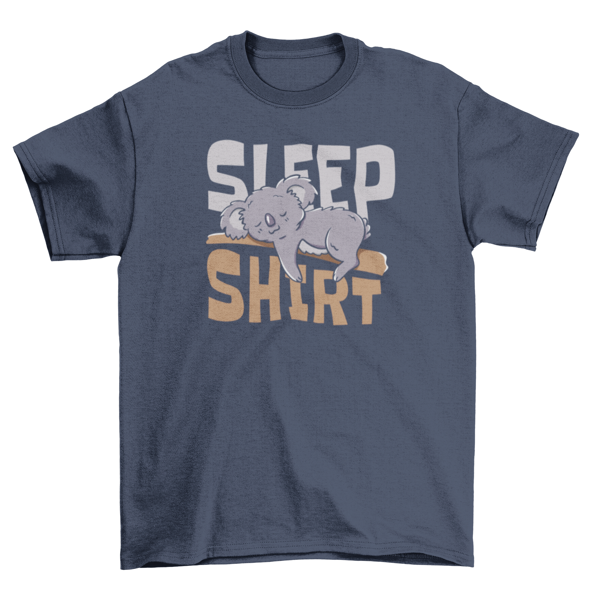 A cozy sleep shirt t-shirt featuring a cute koala design with the caption 'Sleep Shirt'.