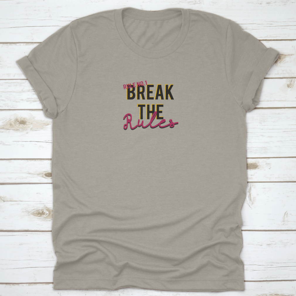 A stylish Slogan T-Shirt Print featuring a free spirit design, made from 100% cotton, showcasing its classic fit and midweight fabric.