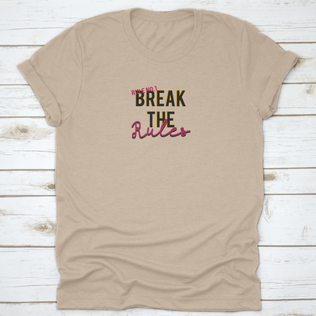 A stylish Slogan T-Shirt Print featuring a free spirit design, made from 100% cotton, showcasing its classic fit and midweight fabric.