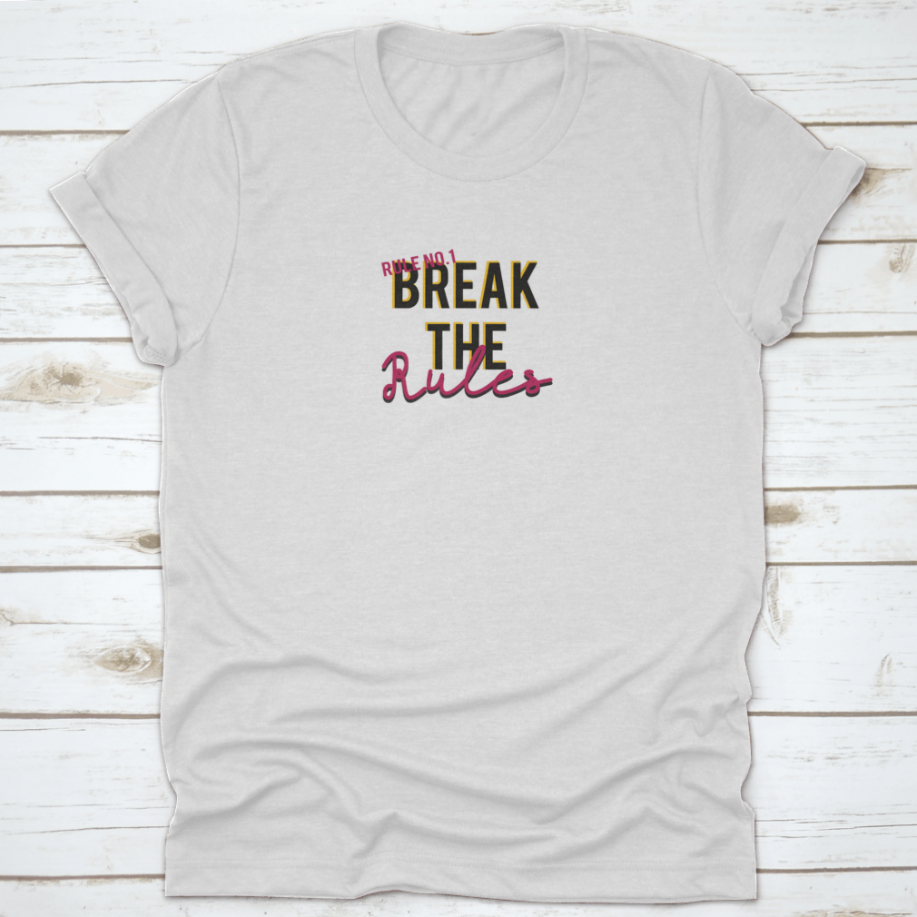 A stylish Slogan T-Shirt Print featuring a free spirit design, made from 100% cotton, showcasing its classic fit and midweight fabric.