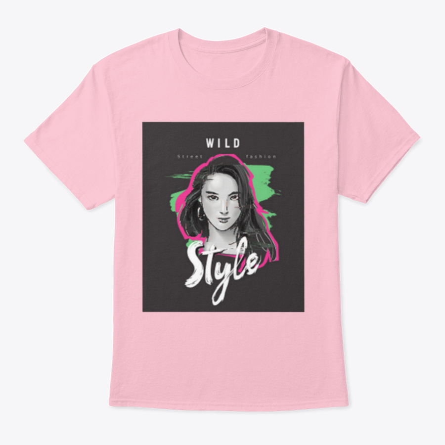 A stylish t-shirt featuring a woman's face design with a catchy slogan, made from 100% cotton for comfort.