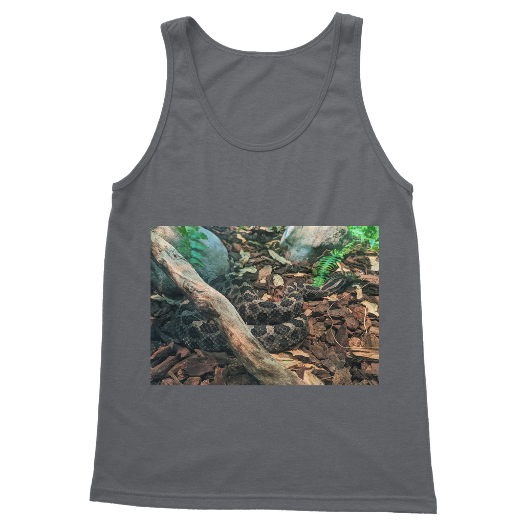 A stylish Snake Classic Adult Vest Top in various colors, showcasing its unisex design and comfortable fit.