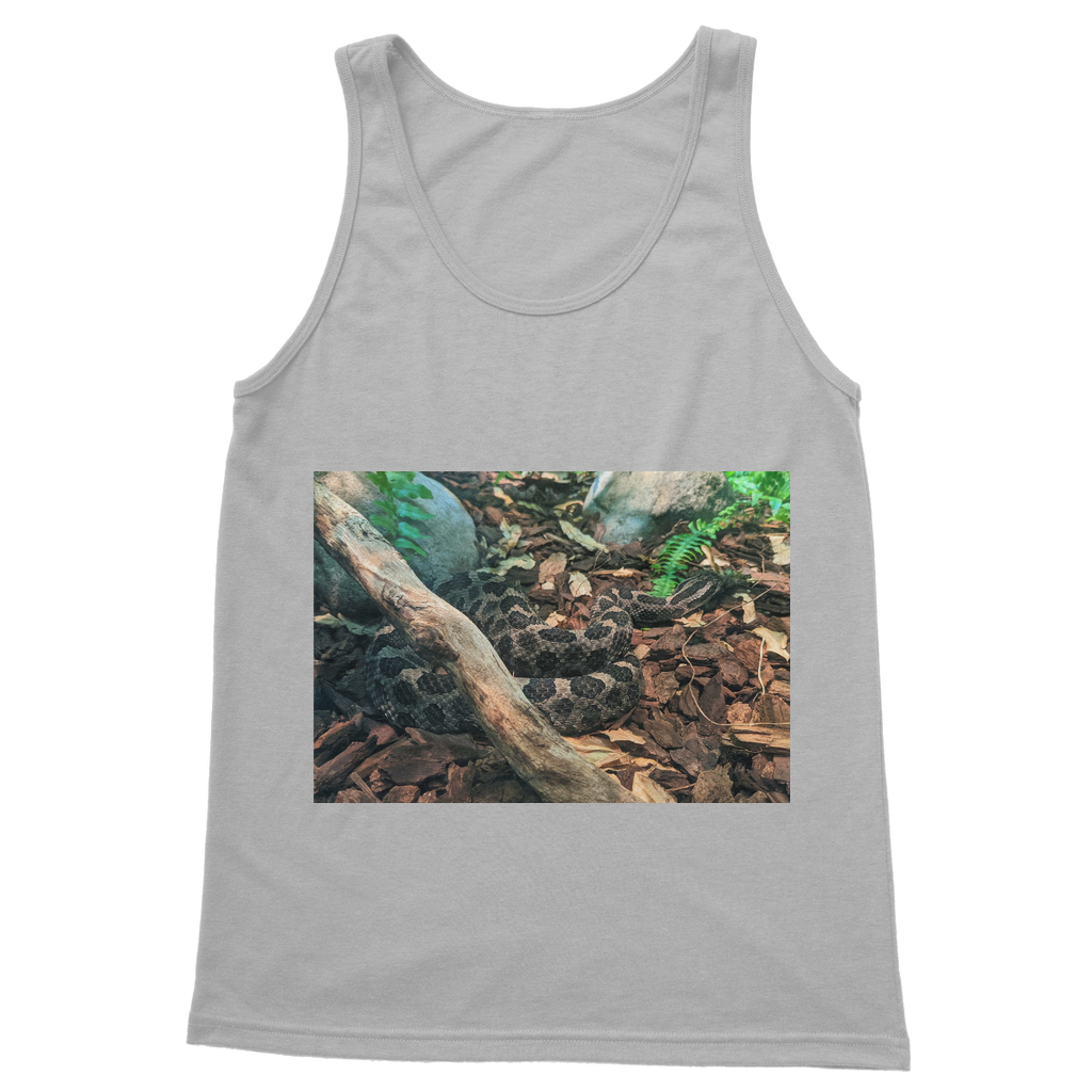 A stylish Snake Classic Adult Vest Top in various colors, showcasing its unisex design and comfortable fit.