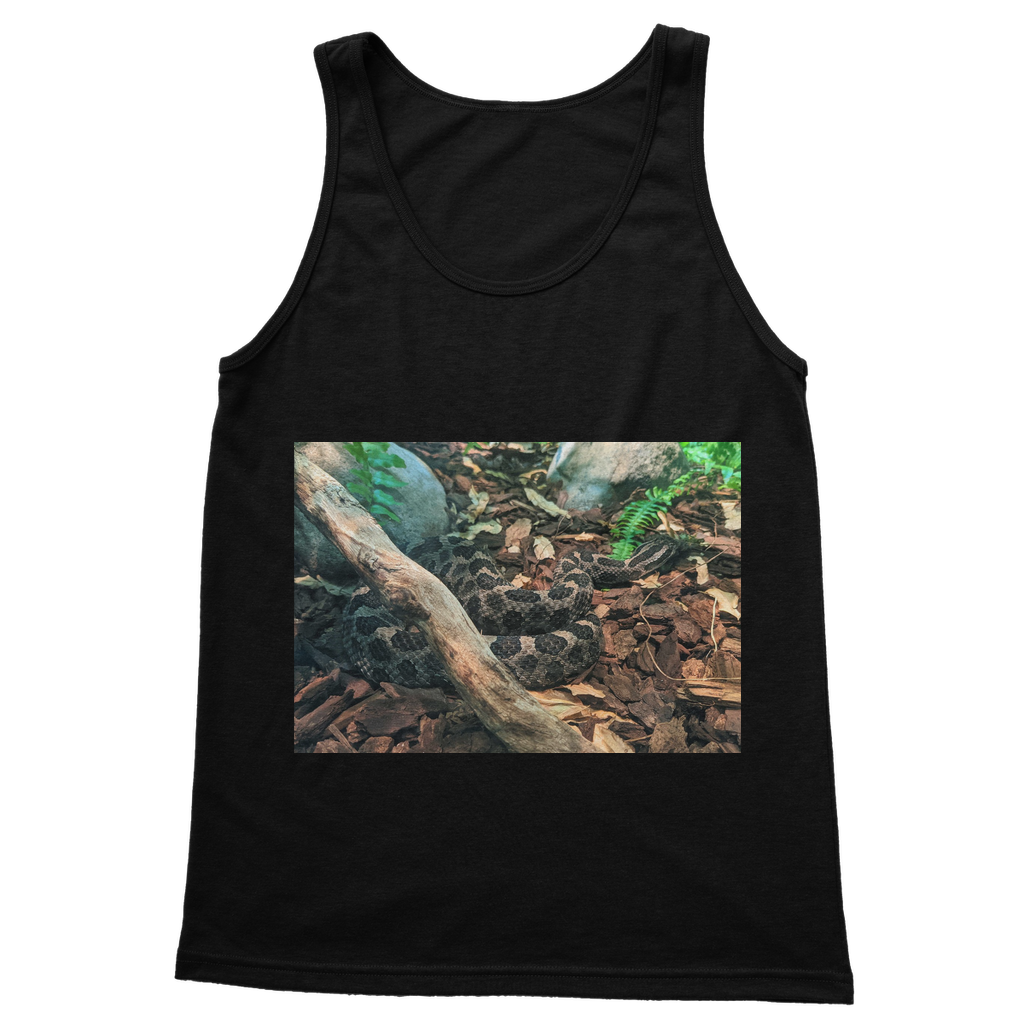 A stylish Snake Classic Adult Vest Top in various colors, showcasing its unisex design and comfortable fit.