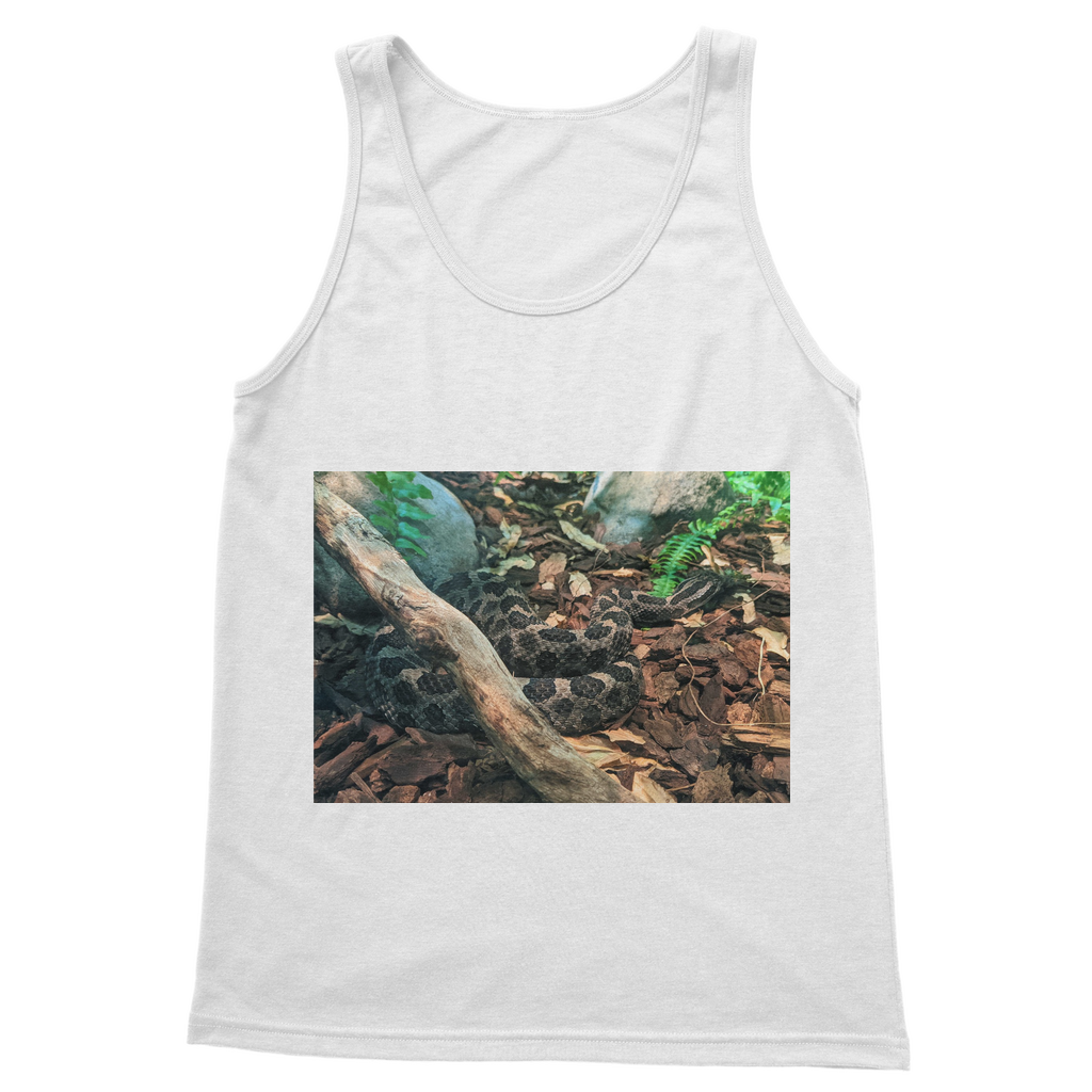 A stylish Snake Classic Adult Vest Top in various colors, showcasing its unisex design and comfortable fit.