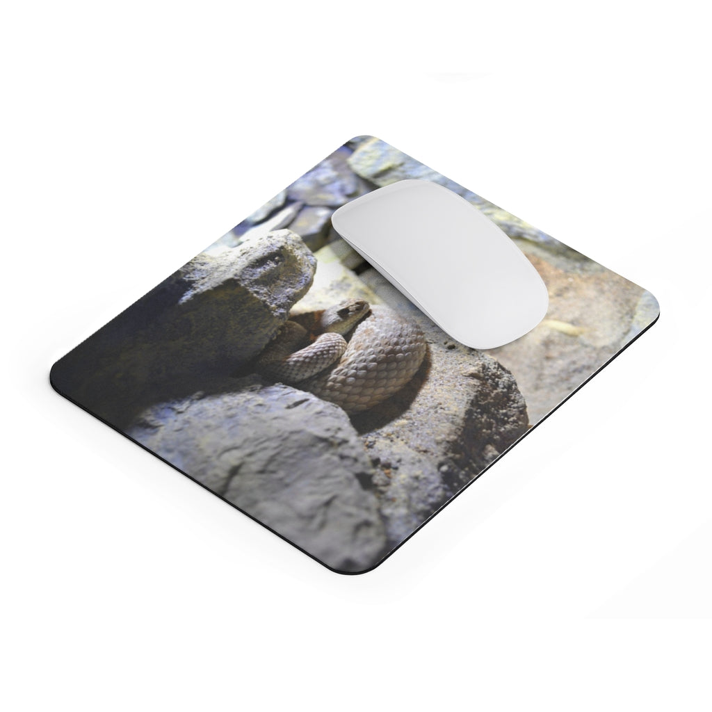 A stylish Snake Mouse Pad featuring a vibrant design, made of durable neoprene with a non-slip backing.