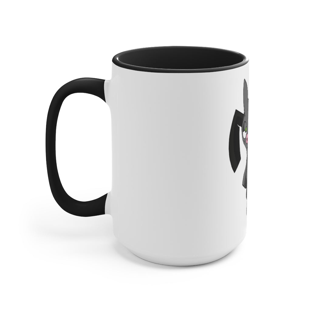 Snaughtnaut Accent Mug featuring a two-tone design with a white exterior and a colored interior, available in multiple color schemes.