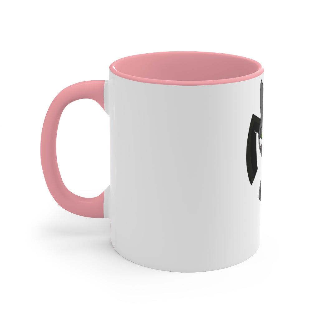 Snaughtnaut Accent Mug featuring a two-tone design with a white exterior and a colored interior, available in multiple color schemes.