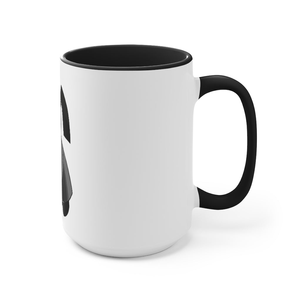 Snaughtnaut Accent Mug featuring a two-tone design with a white exterior and a colored interior, available in multiple color schemes.