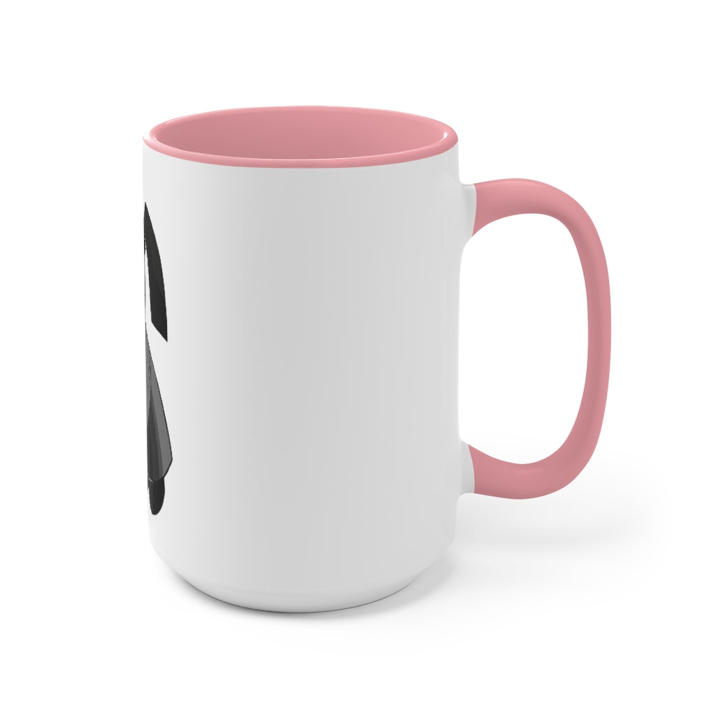 Snaughtnaut Accent Mug featuring a two-tone design with a white exterior and a colored interior, available in multiple color schemes.