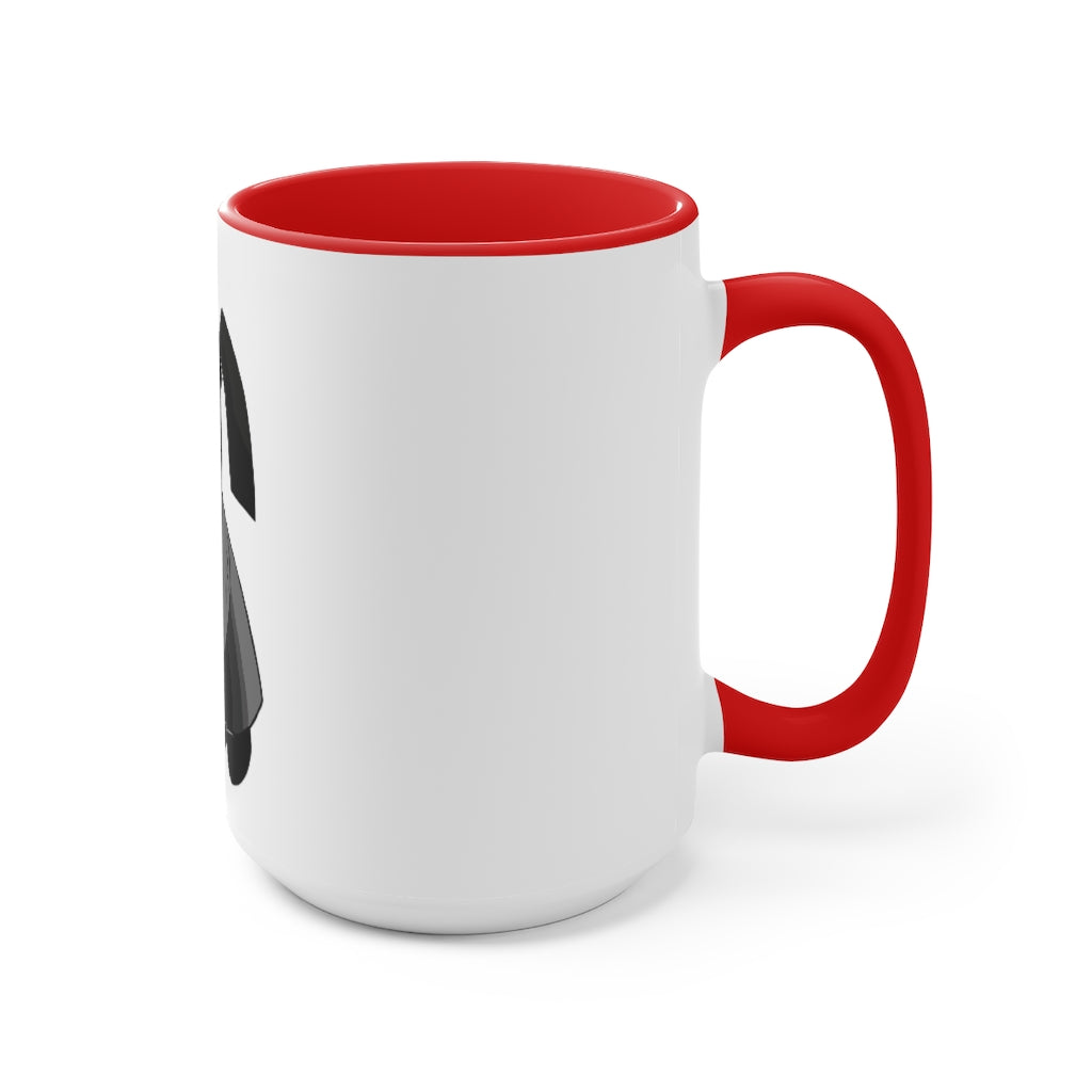 Snaughtnaut Accent Mug featuring a two-tone design with a white exterior and a colored interior, available in multiple color schemes.