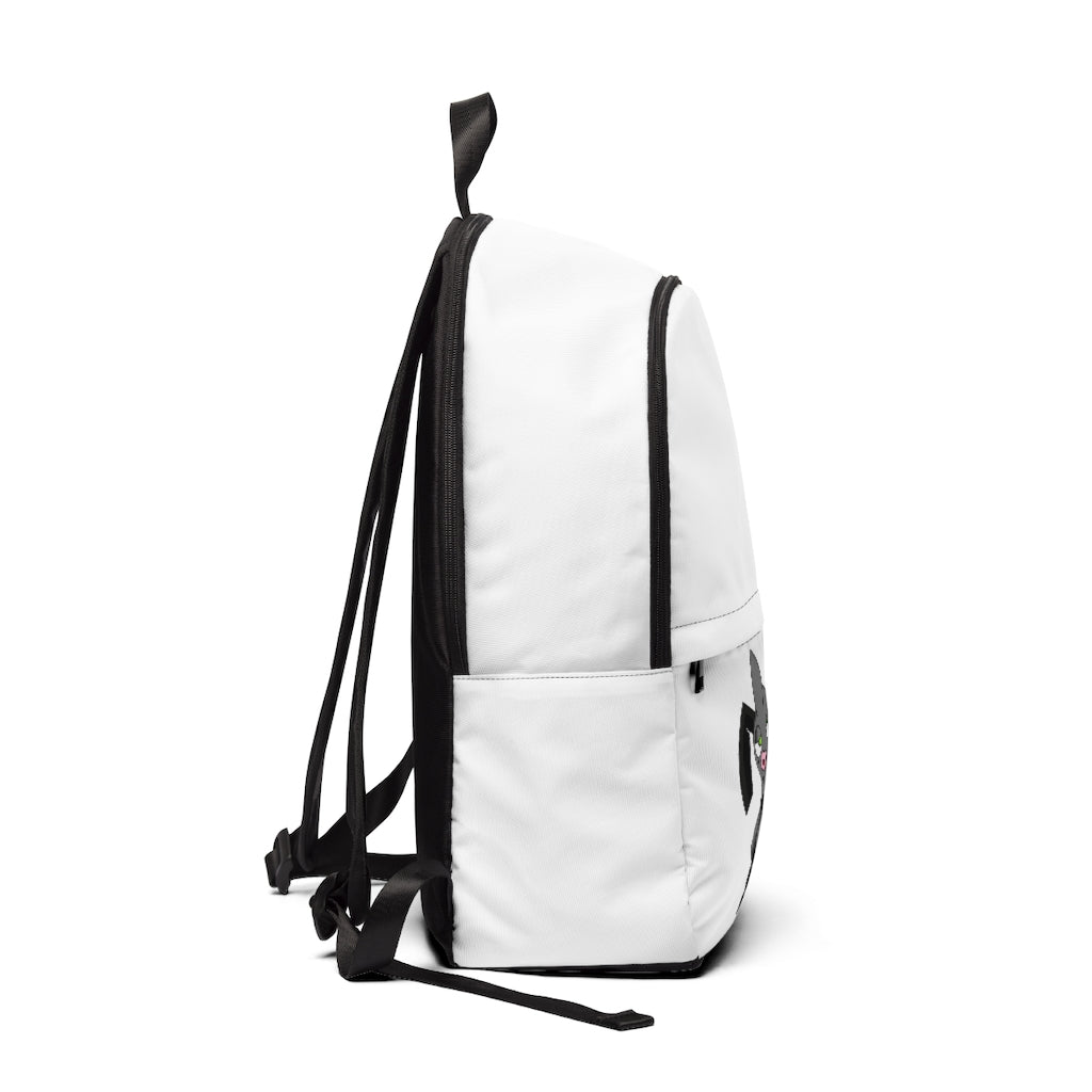 Snaughtnaut Unisex Fabric Backpack in a stylish design, featuring adjustable straps and a padded back panel, perfect for school and travel.