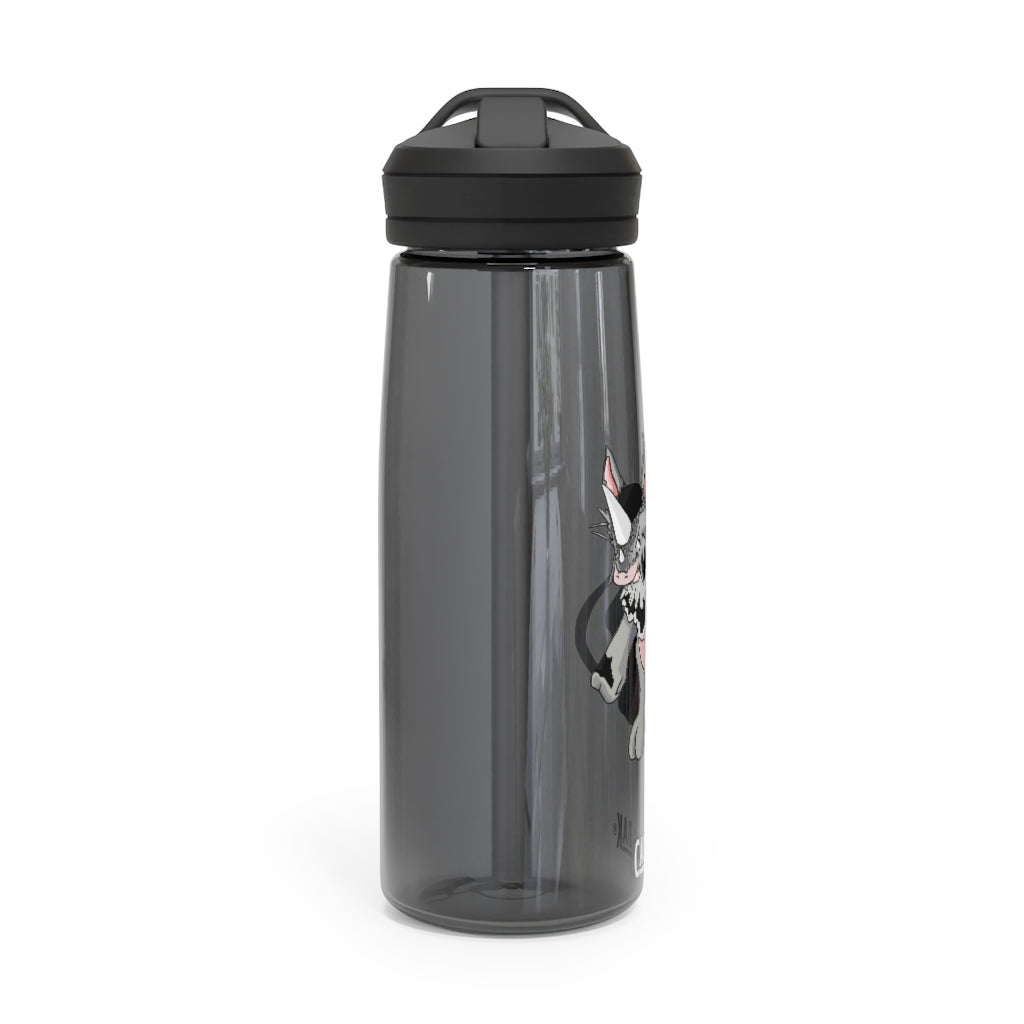 Personalized CamelBak Eddy® water bottle in 20oz and 25oz sizes, showcasing robust Tritan™ material and spill-proof biting valve.