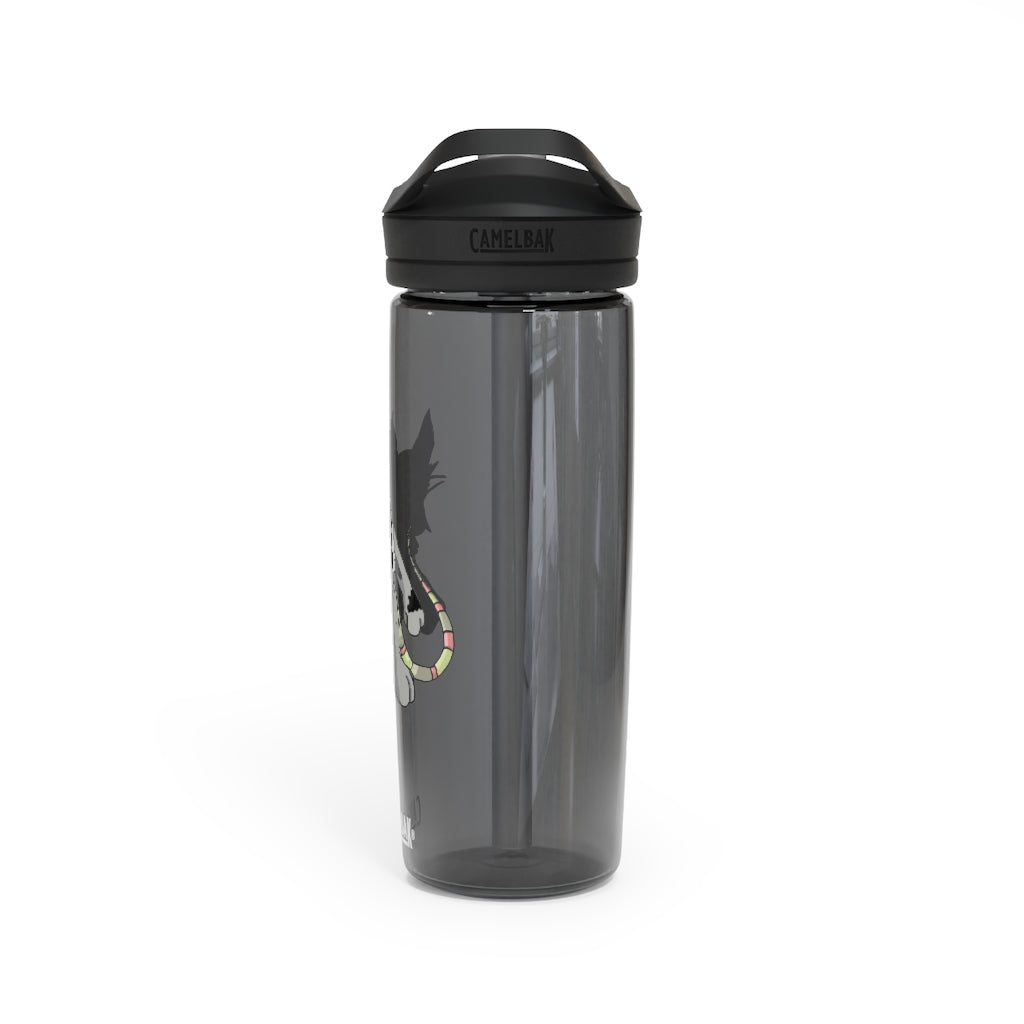 Personalized CamelBak Eddy® water bottle in 20oz and 25oz sizes, showcasing robust Tritan™ material and spill-proof biting valve.