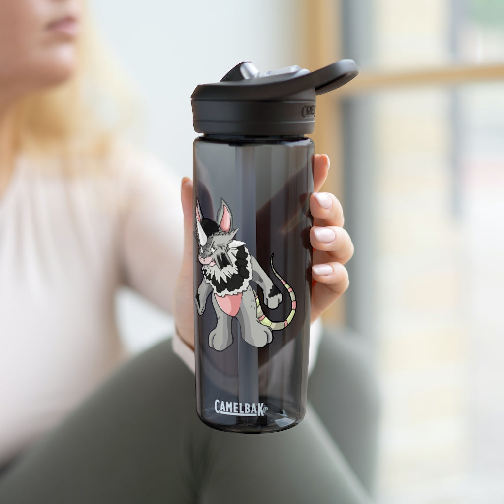 Personalized CamelBak Eddy® water bottle in 20oz and 25oz sizes, showcasing robust Tritan™ material and spill-proof biting valve.