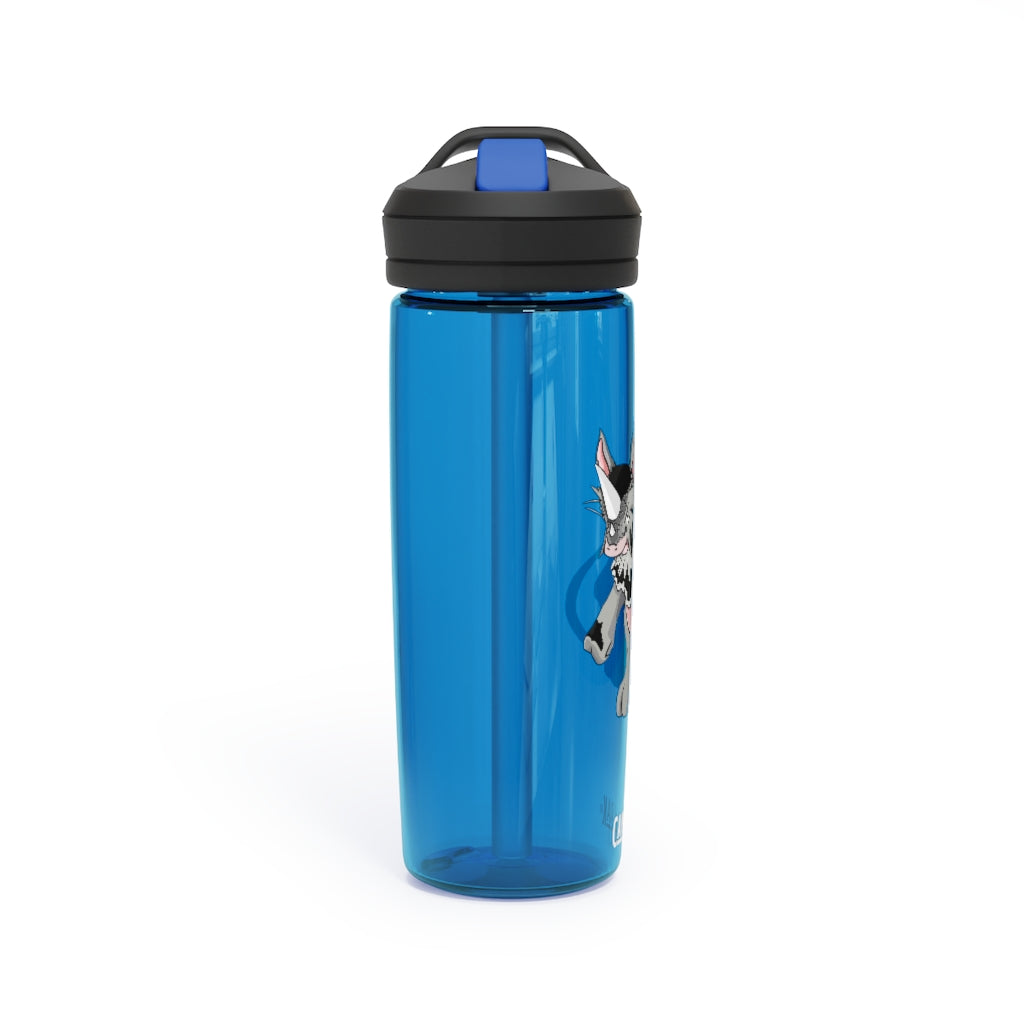 Personalized CamelBak Eddy® water bottle in 20oz and 25oz sizes, showcasing robust Tritan™ material and spill-proof biting valve.