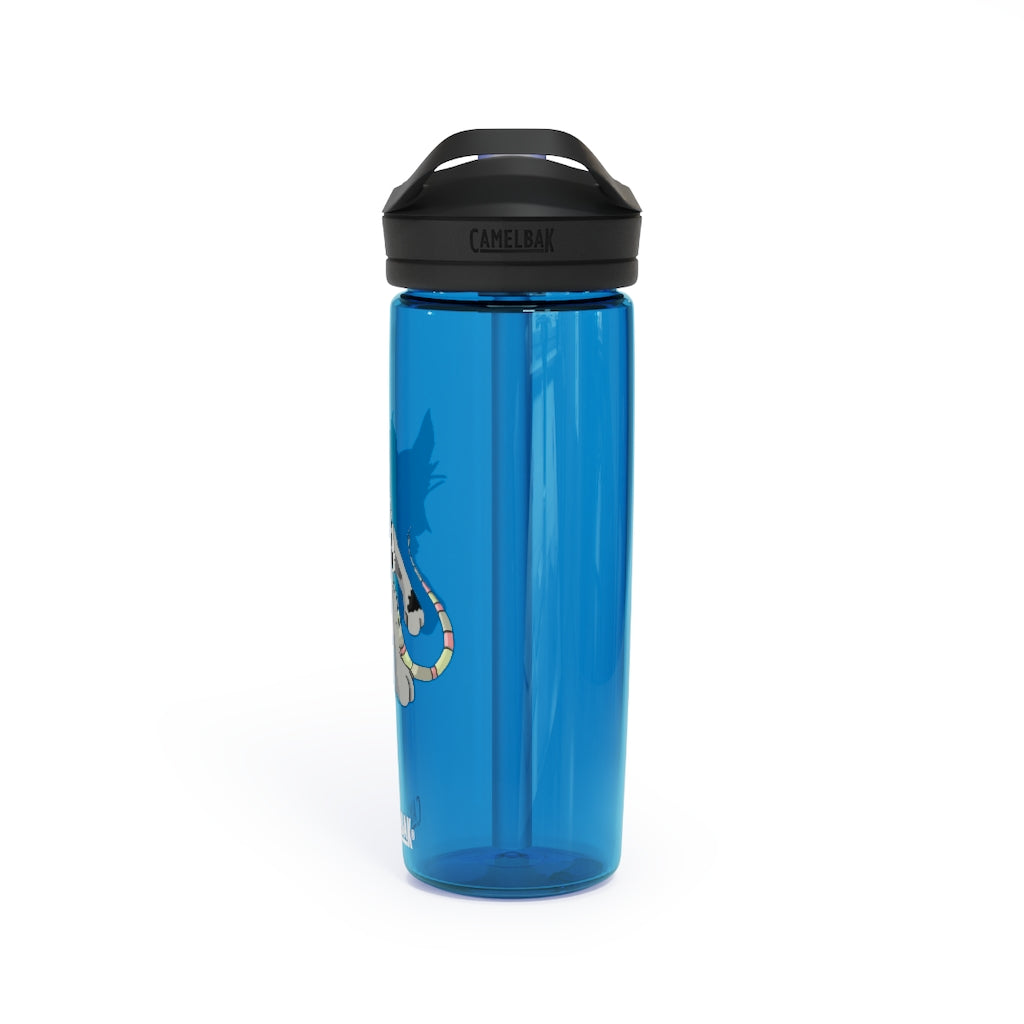 Personalized CamelBak Eddy® water bottle in 20oz and 25oz sizes, showcasing robust Tritan™ material and spill-proof biting valve.